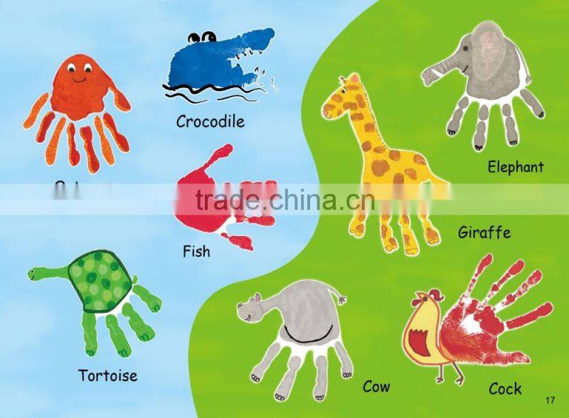 With 4 color paints Health DIY kids finger painting toy foreign kids games