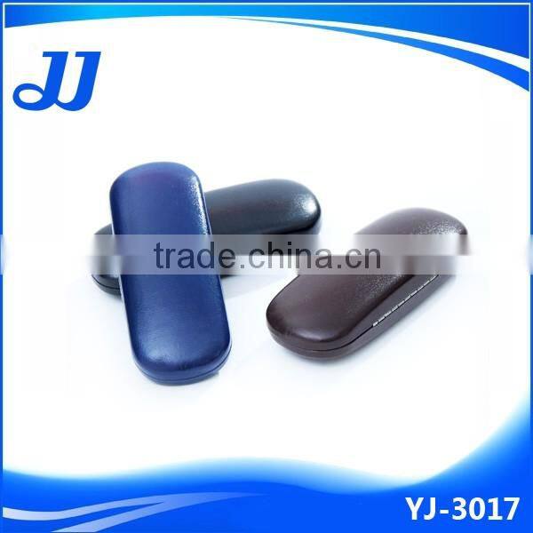 Soft touch calf leather dark color funky hard glasses case