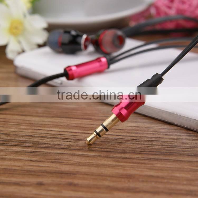 Metal earphones for mp3 players sport headphones earphones free sample headset shenzhen supplier