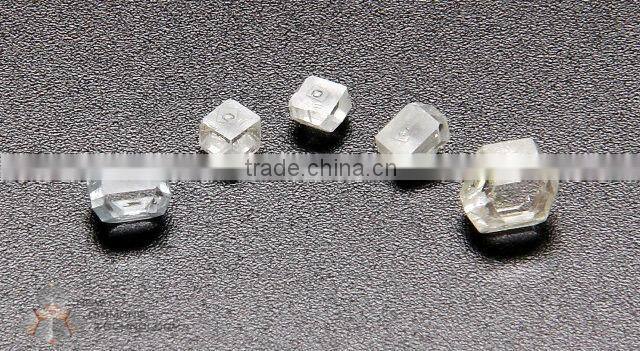 Colorless lab-grown single-crystal rough diamond