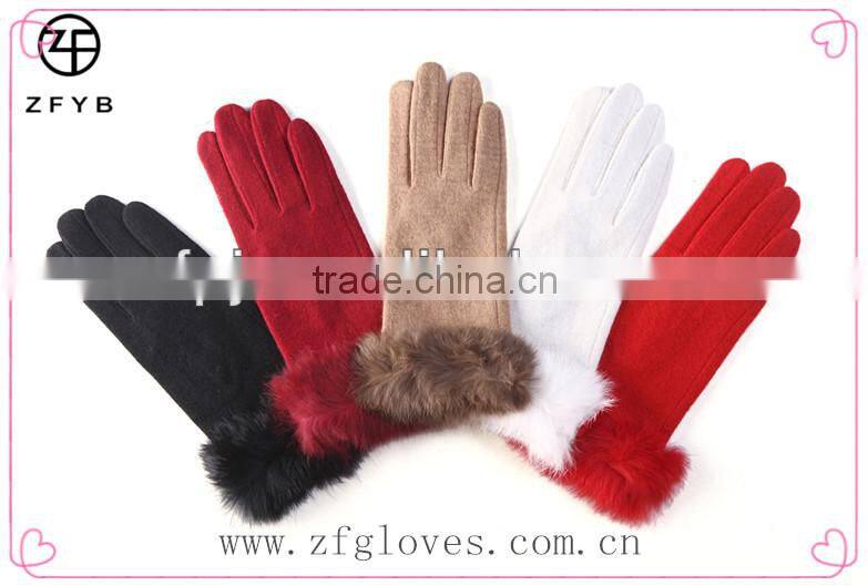 2016 New Arrival Hot Sale Women Fashion Colorful Wool Glove