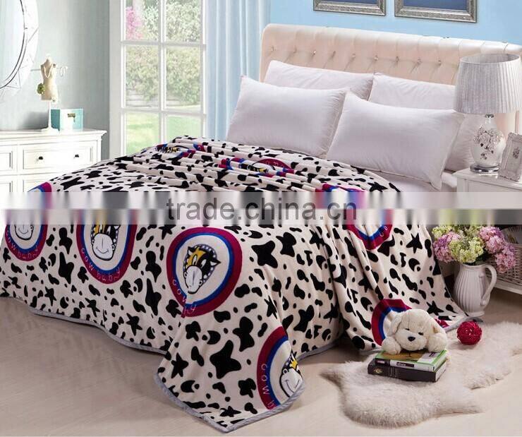 single double queen king size kids cute cow design blanket thick good quality blanket