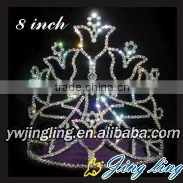 rhinestone crystal queen pegaent crown for sale