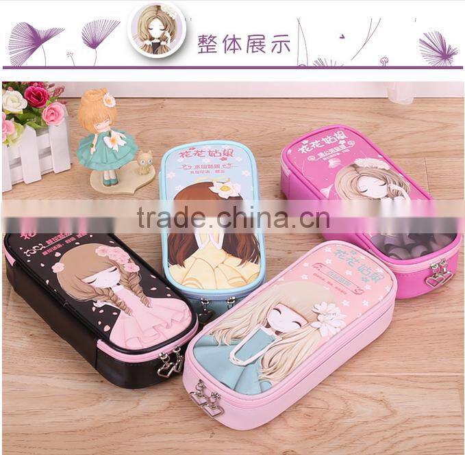 Wholesale pencil case box best selling beautiful pen bag