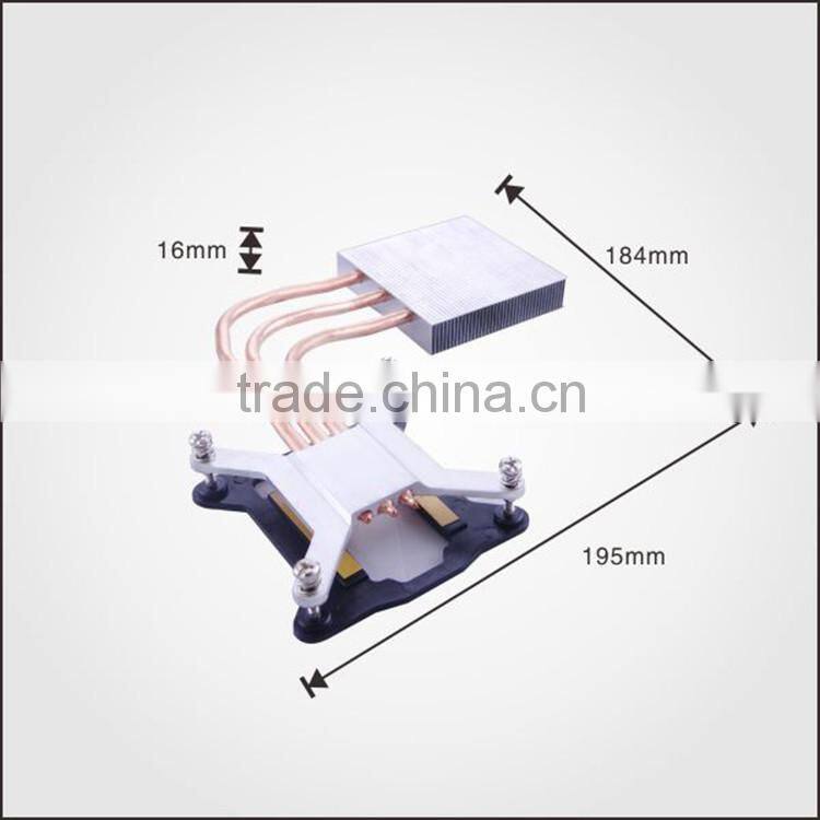 Ruiquan newest aluminum fin with copper heat pipe heat sink for laptop