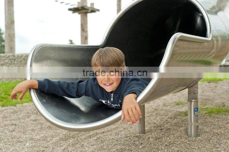 Cusomized playground stainless steel tube slide
