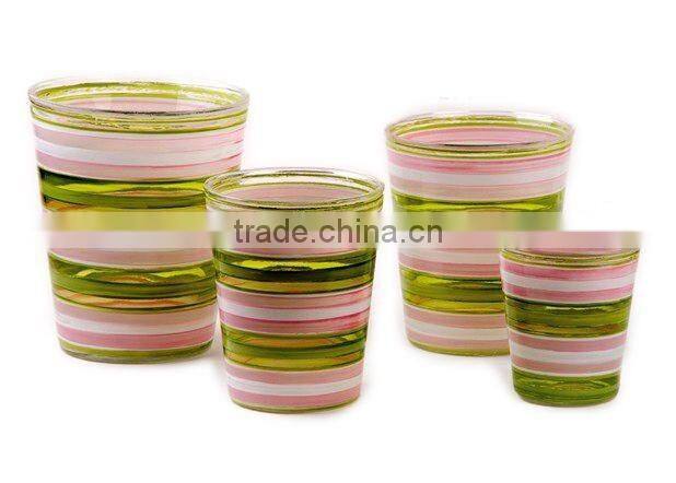 glass flower pot paintings wholesale colorful plant pots