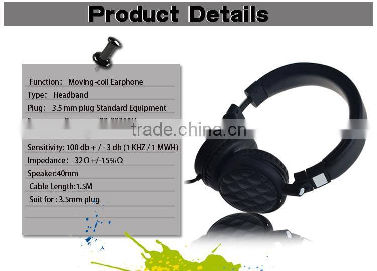 Uldum brand factory wholesale studio flat wired oem headphone