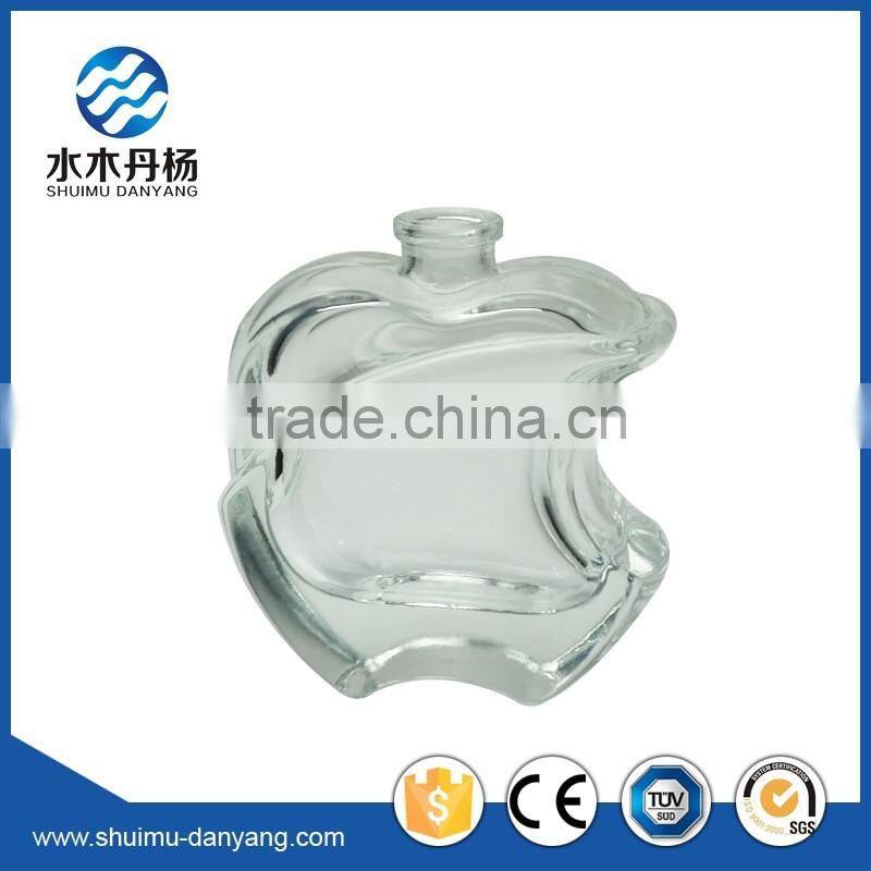 Apple perfume glass bottles 50ml with golden pump