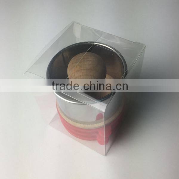 Christmas shaped silicone cookie stamp with wooden handle set