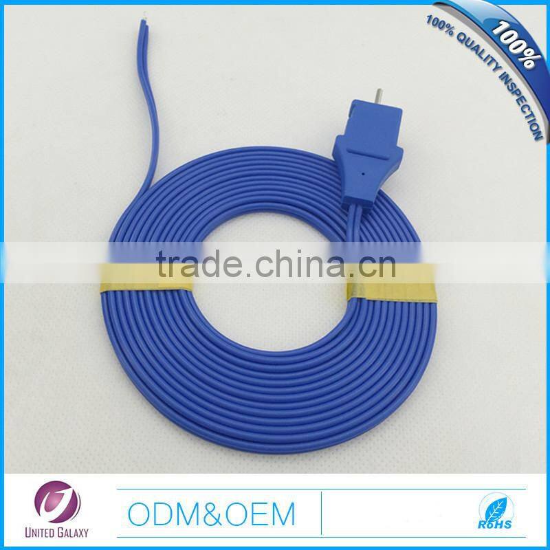 Blue disposable surgical ESU grounding pad cable