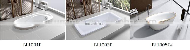 Top sale Seasummer Acrylic overflow bathtub manufacturer with mix valve shower