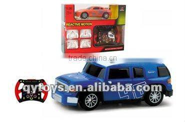 1:36 4 channels MOTORSENSOR IR car RC car battery PVC plastic toys/truck for children RC drive rally car toys remote control car