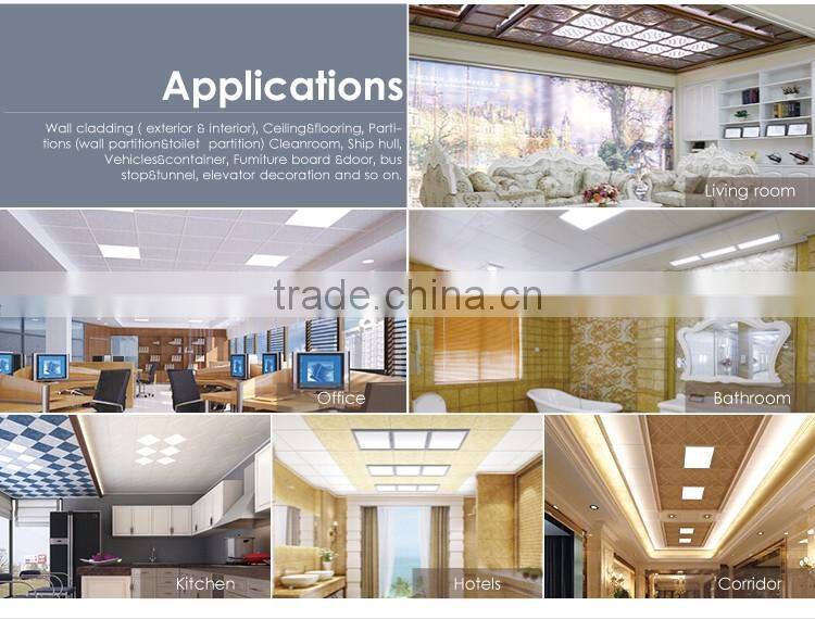 Quality assured decorative aluminum integrated suspended ceiling panel/board/plate