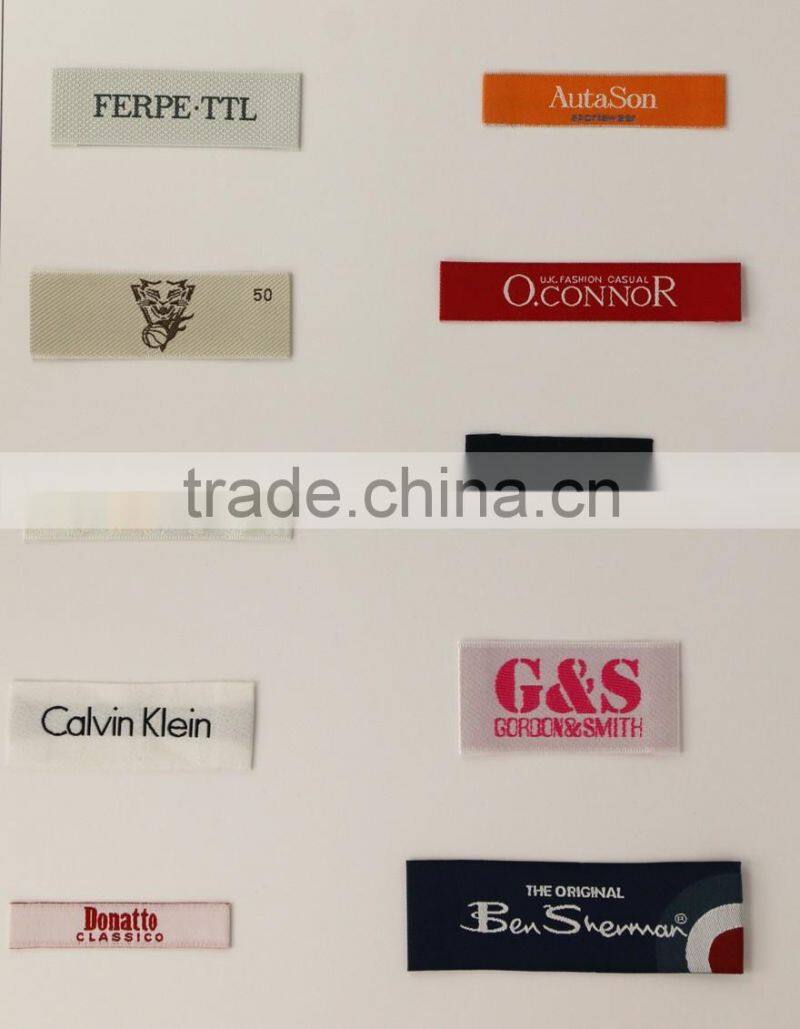 Customized Garment Brand Woven Label/Neck Label/Main Label For Clothing