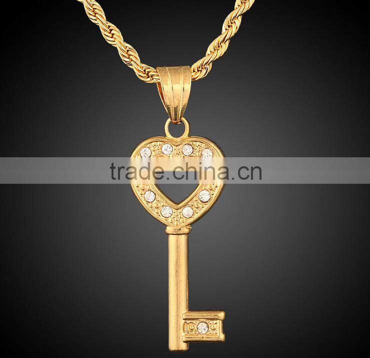 ATHENAA New Trendy 18K Gold Plated Jesus Cross Pendant Wholesale American Diamond Jewelry