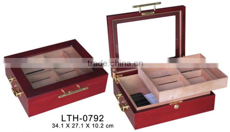 custom wooden cigar showcase