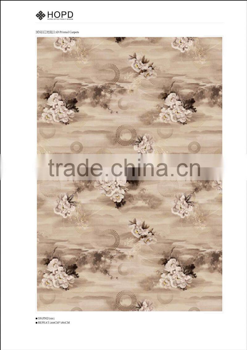 High quality modern pattern 3D printed Carpet for hotel, apartment