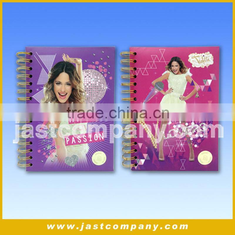 A5 Size Customized Spiral Binding School Music Notebook