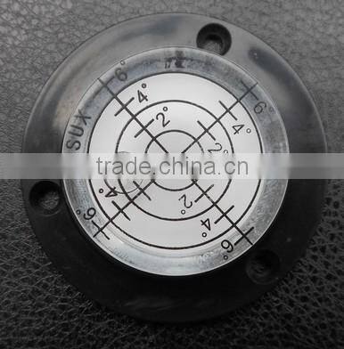 High precision transparent acrylic round level vial