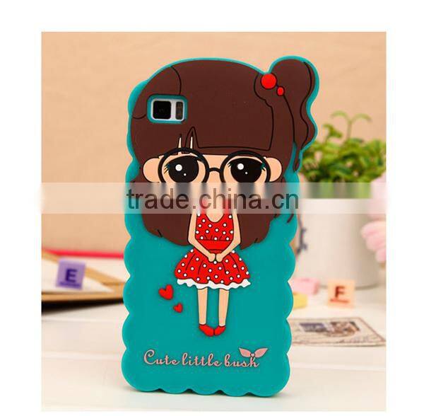 Customize popular cartoon 3d silicone cell phone case for Xiaomi Mi3