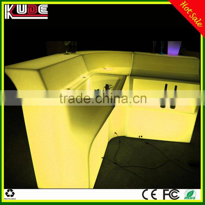 PE material LED light up bar counter used in event