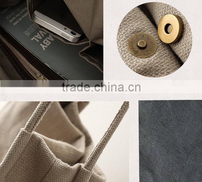 2016 new style canvas handbag durable large capacity shopping bag