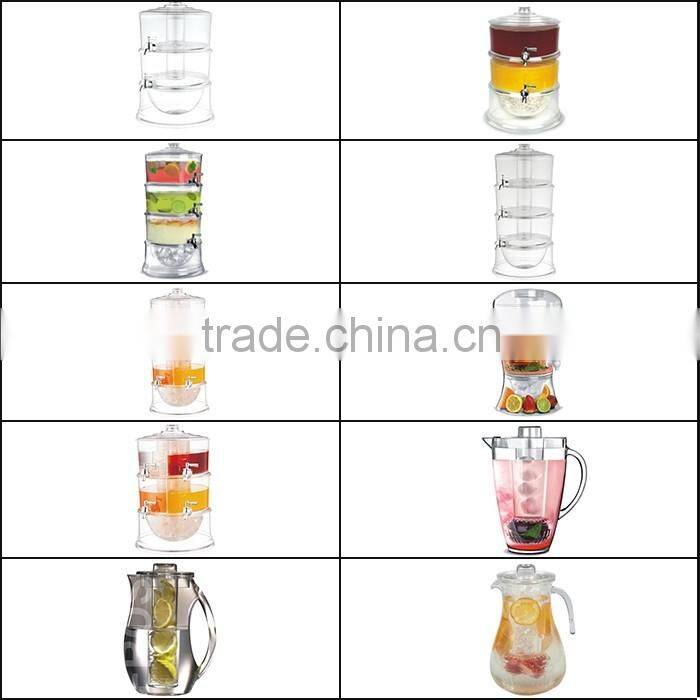 High quality beverage dispenser and 3 Gallon Acrylic Beverage Dispenser With Ice Core
