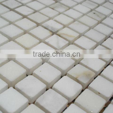 15x15 8mm thickness while marble mosaic HG-ST8014
