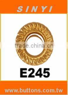 Pattern Shape Eyelet (Grommet), Round Shape Eyelet with many oblique lines