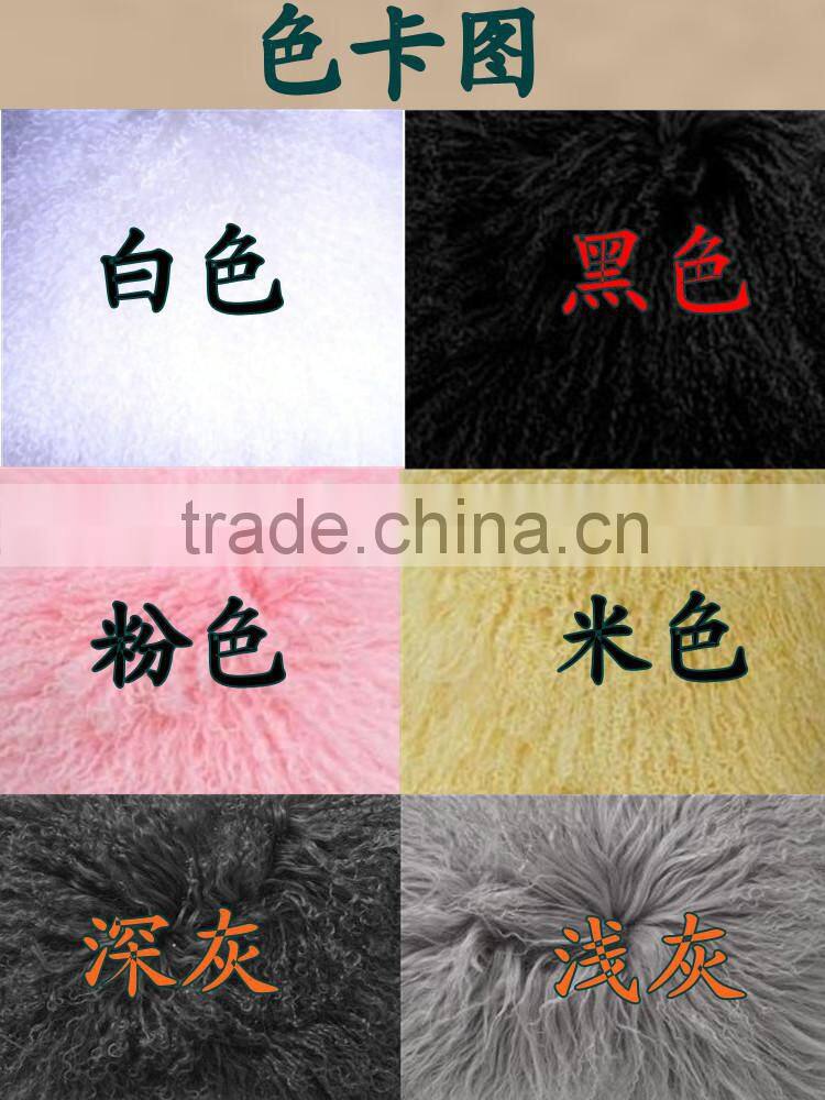 Hot sale Mongolian Lamb Fur Pillow Fur Cushion Cover