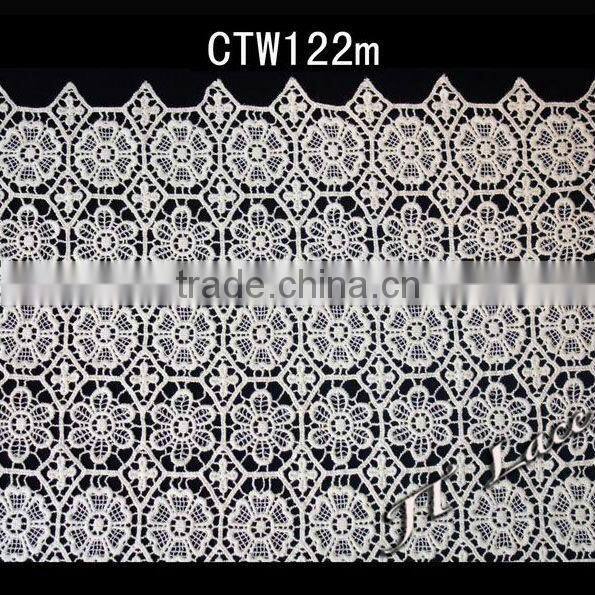 Embroidery lace curtain fabric/ decorate laceCTW121m