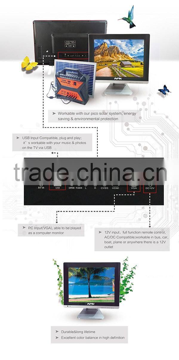 Factory price top sale best quality long distance best china led solar powered tv