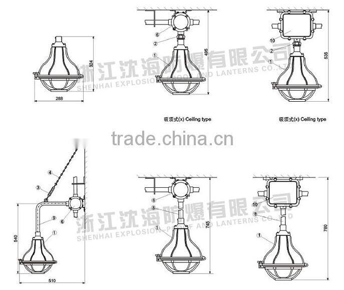 BAD58 led industrial safety explosion-proof lamp
