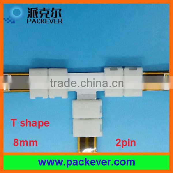 X shape 2 pins 12mm LED strip connector, solder free, fast connection