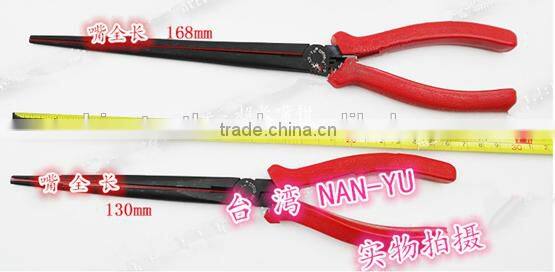 JIN-S long flat nose pliers with side cutting
