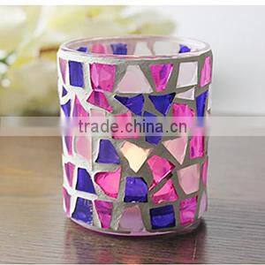Glass Mosaic Tealight Candle Holder