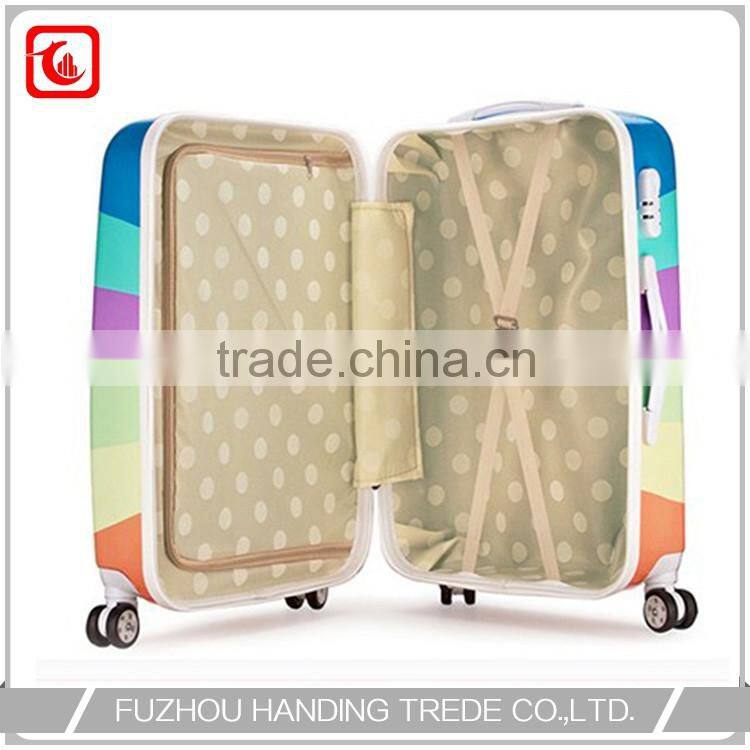 suitcase luggage colorful hard shell rainbow luggage french