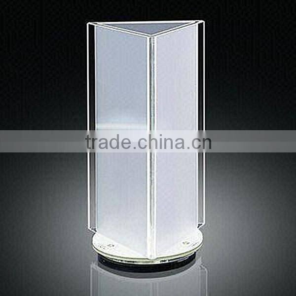 Custom triangle acrylic menu holder