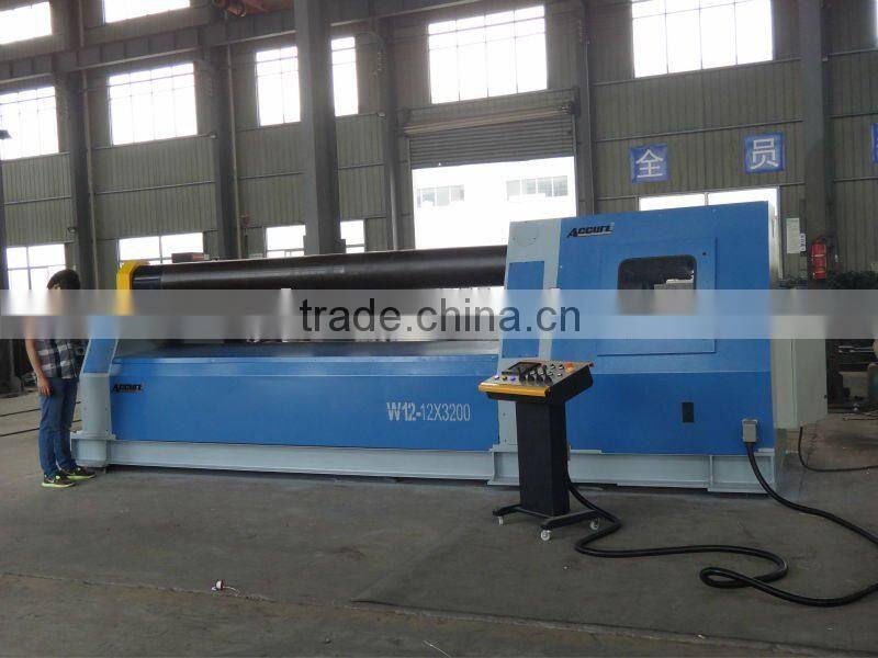 pre-bending hydraulic plate rolling machine 4-roller CNC plate rolls bending machine
