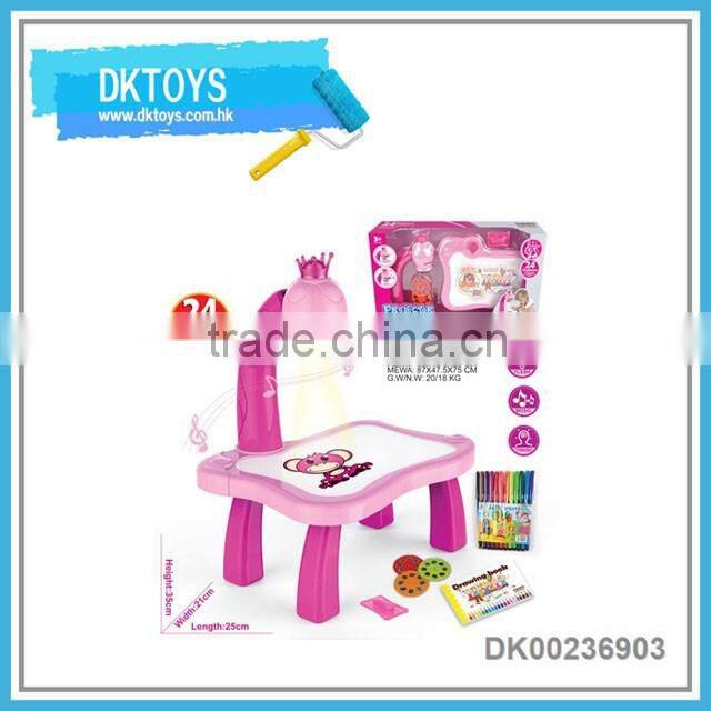 Educational smart projector painting machine toys with music