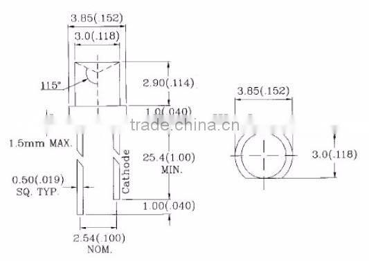Backlight Lamp 3mm LED