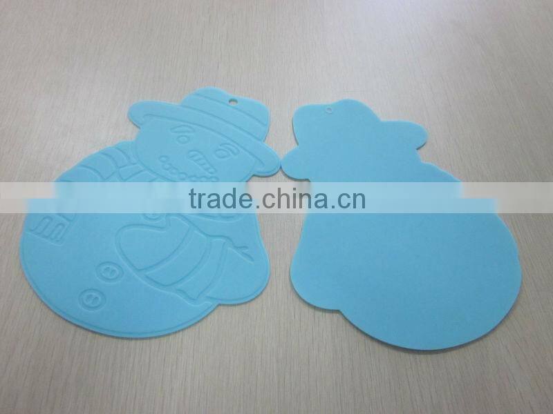 100% food grade heat resistant silicone pad mat/ coaster with snowman style