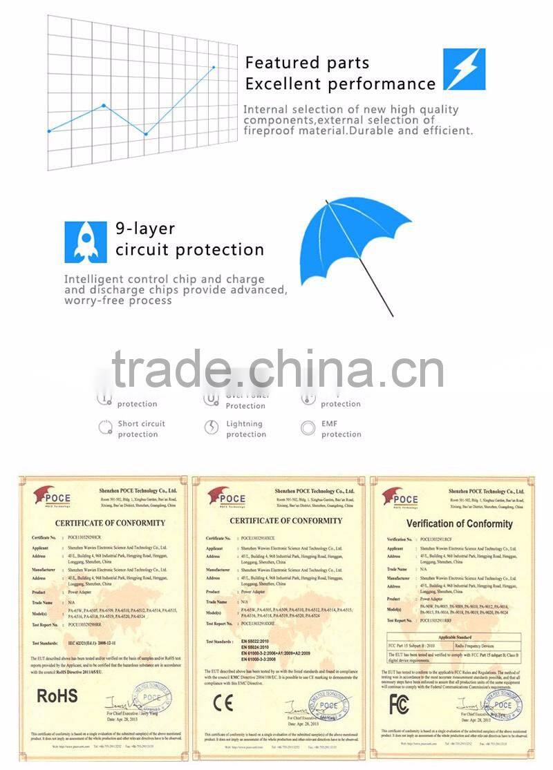 Wall mounted switching power supply 9v 100ma power adapter