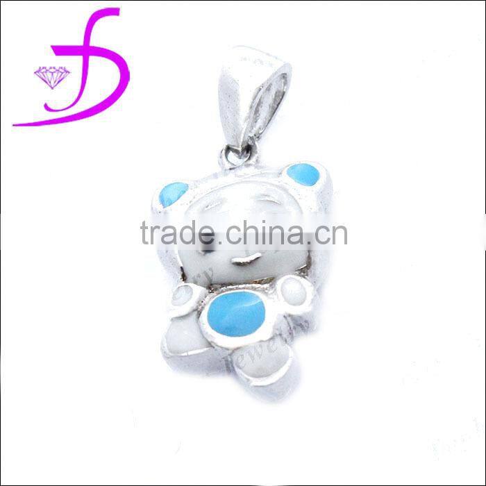 enamel pendant for children and baby cute silver pendant hot sell design