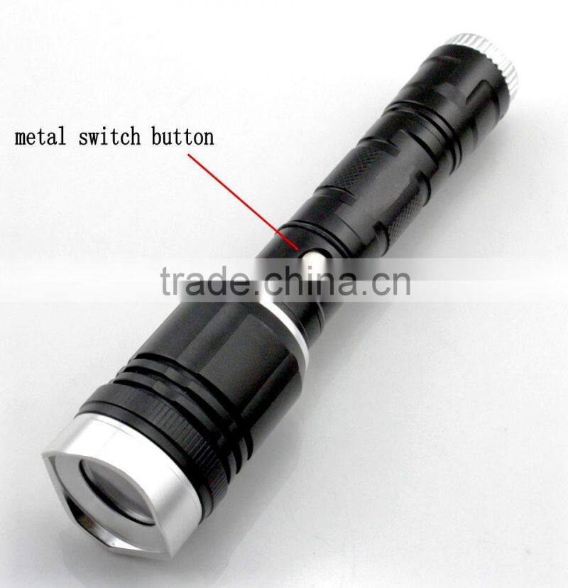 aluminum magnetic rechargeable led flashlight