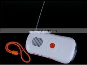 led solar dynamo flashlight with radio