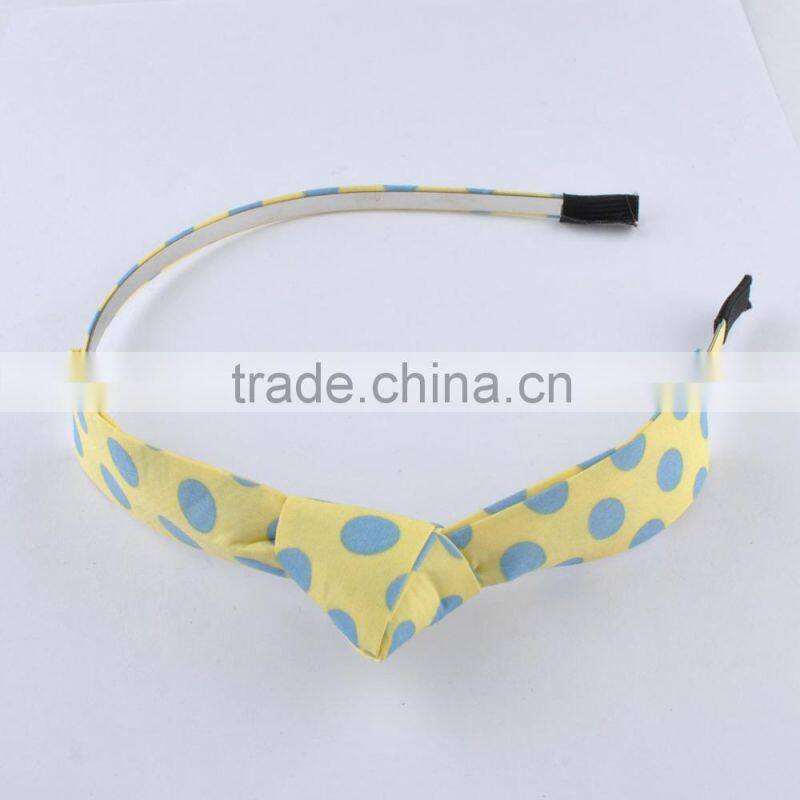 Fabric Big Bow with Colorful Dot Head Band