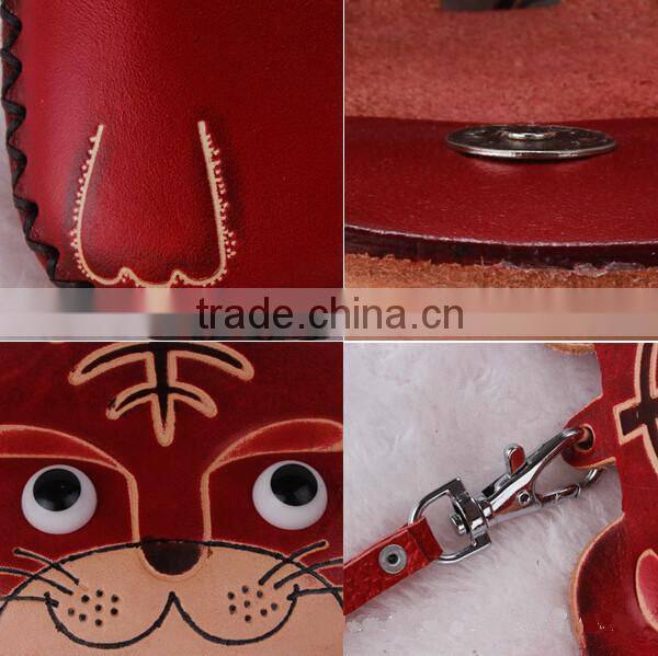 Wholesale High quality Pure hand-made genuine leathter animal coin purse