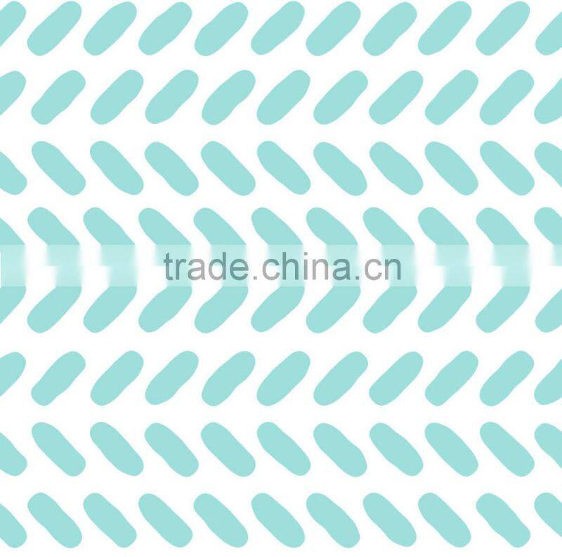 2015 Newest Colorful dots and liner design printed tablecloth with straight/wave edge
